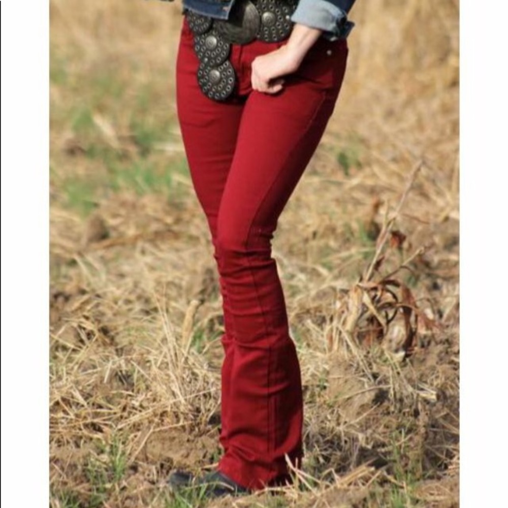 Maroon Boot Cut FT Ranch Dressn’ Jeans